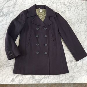 J Crew Women’s Navy Wool Double Breasted Peacoat Sz M Thinsulate